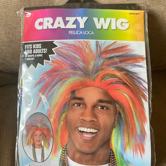 Crazy Rainbow Wig colorful wig kawaii funny peluca loca - Picture 6 of 7